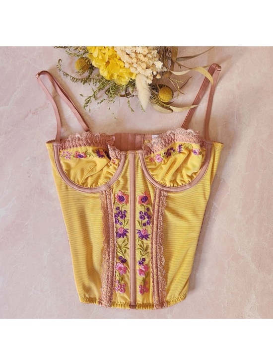Urban Outfitters Tops - NEW Urban Outfitters Out From Under Divine Modern Love Embroidered Corset